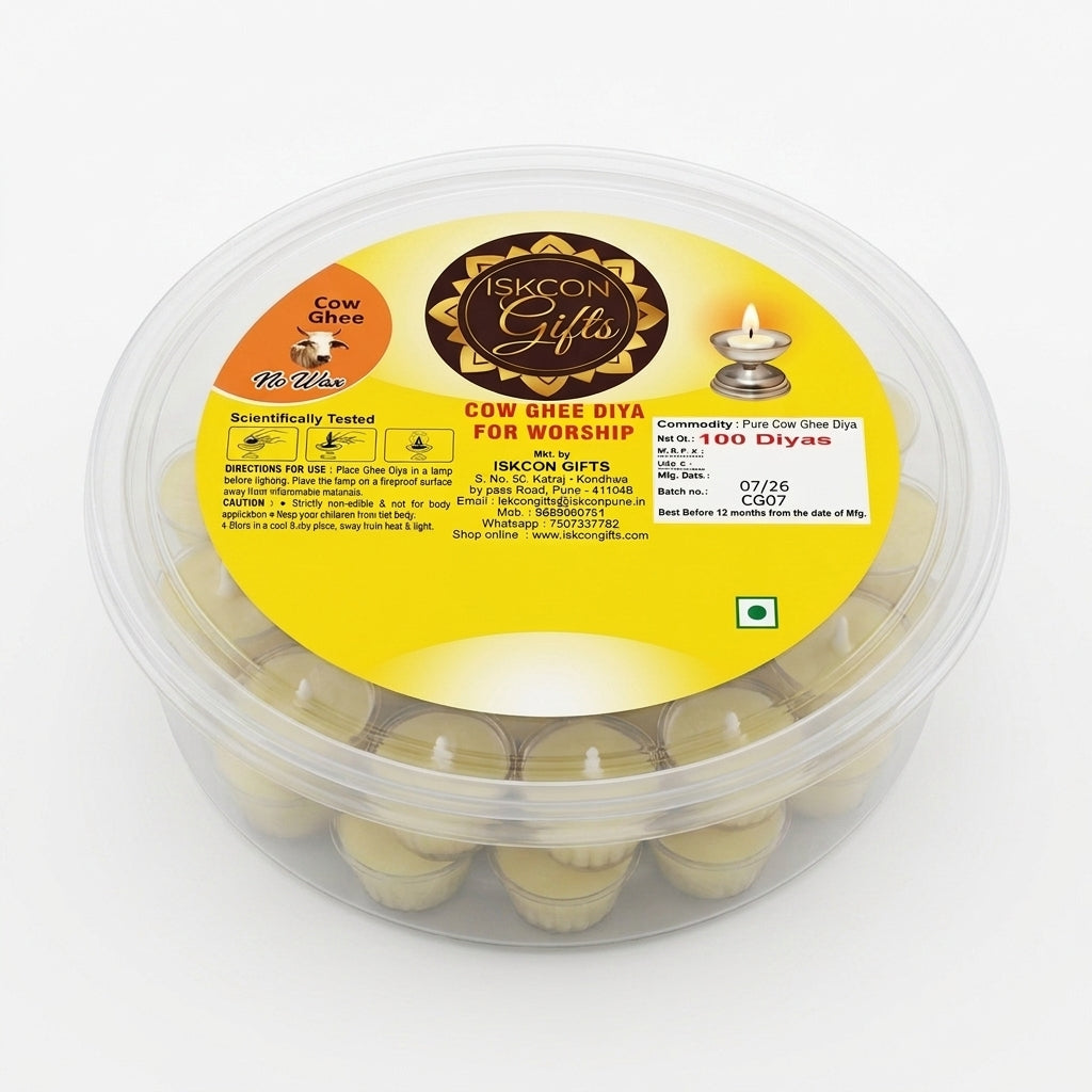 Pure Cow Ghee Platinum Ready Diya Wicks (Pack of 100)