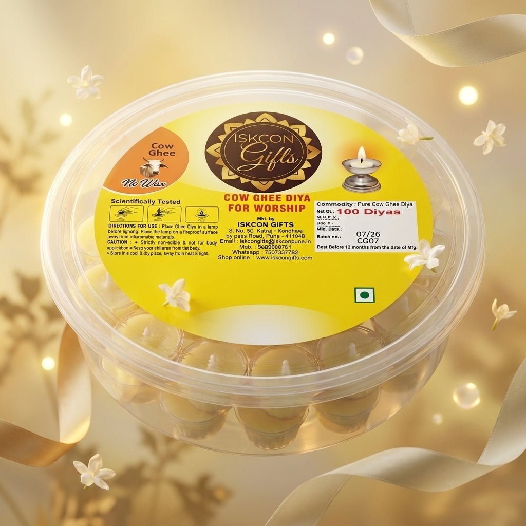 Pure Cow Ghee Platinum Ready Diya Wicks (Pack of 100)