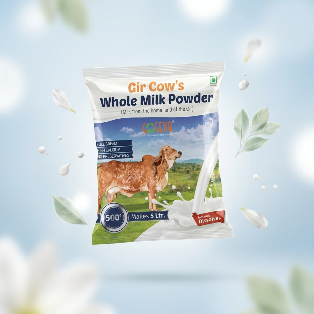 A2 Dry Whole Milk Powder: Pure Gir Cow Milk