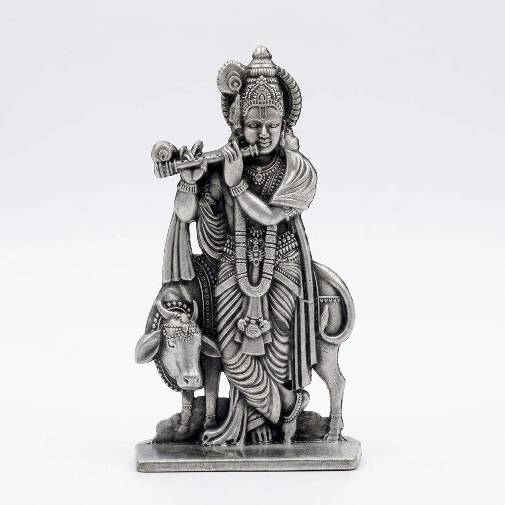 GOD STAND CAR DASHBOARD 143 COW KRISHNA 4 INCH JK