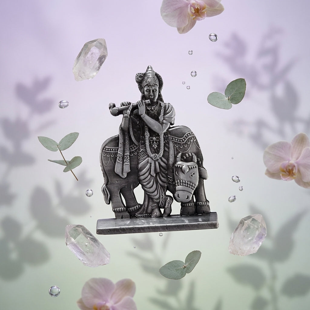 GOD STAND -  CAR DASHBOARD - COW KRISHNA JK