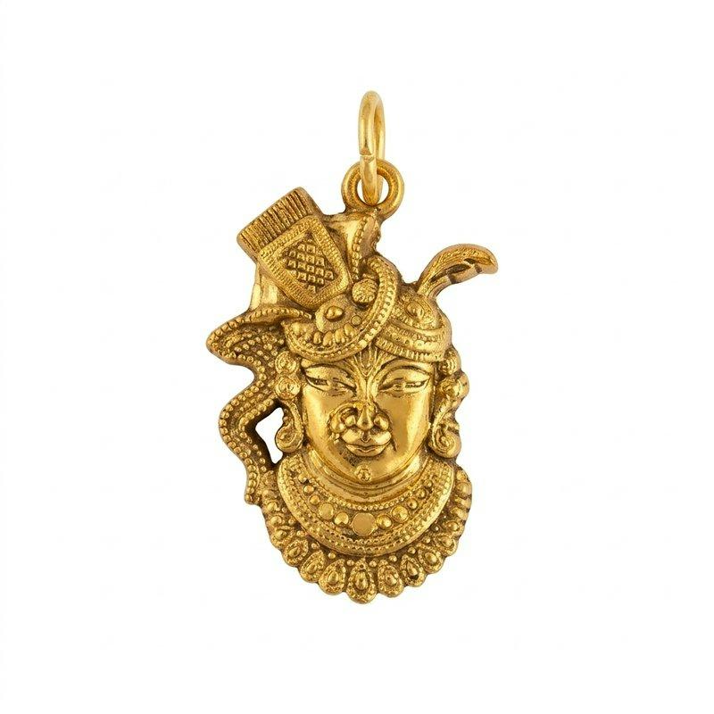 Gold Shrinathji Locket Pendant