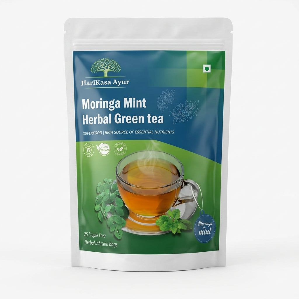 Moringa Mint Herbal Green Tea Blend (25 Pouches)