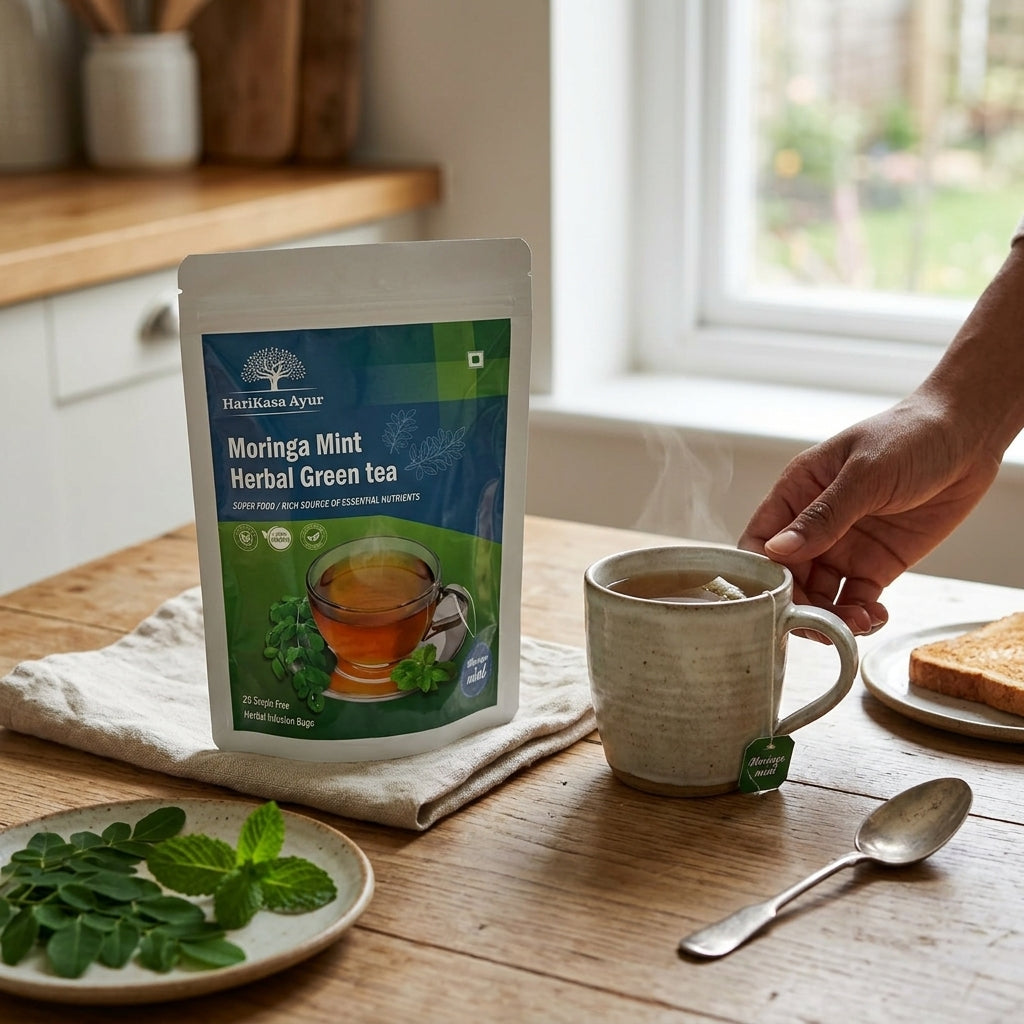 Moringa Mint Herbal Green Tea Blend (25 Pouches)