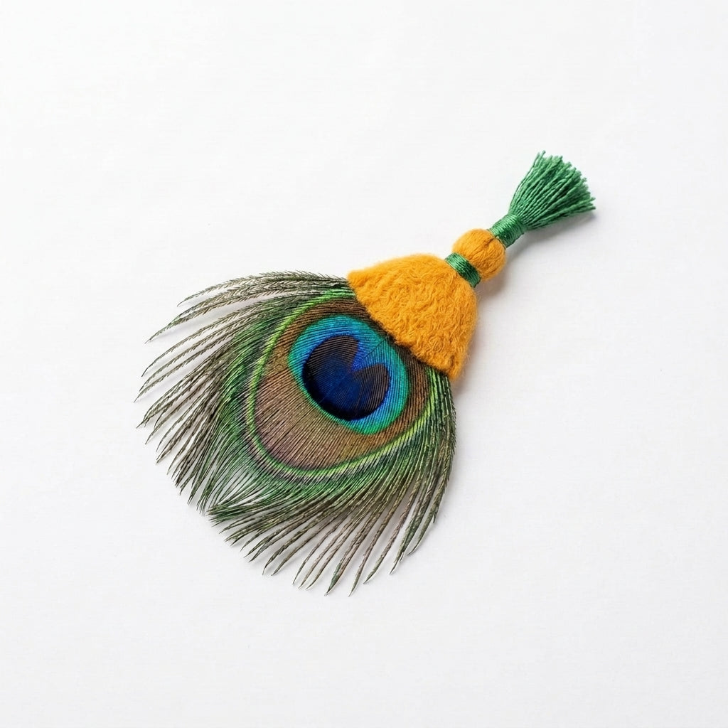 Peacock Feather Kalangi for Deity Crown Decoration