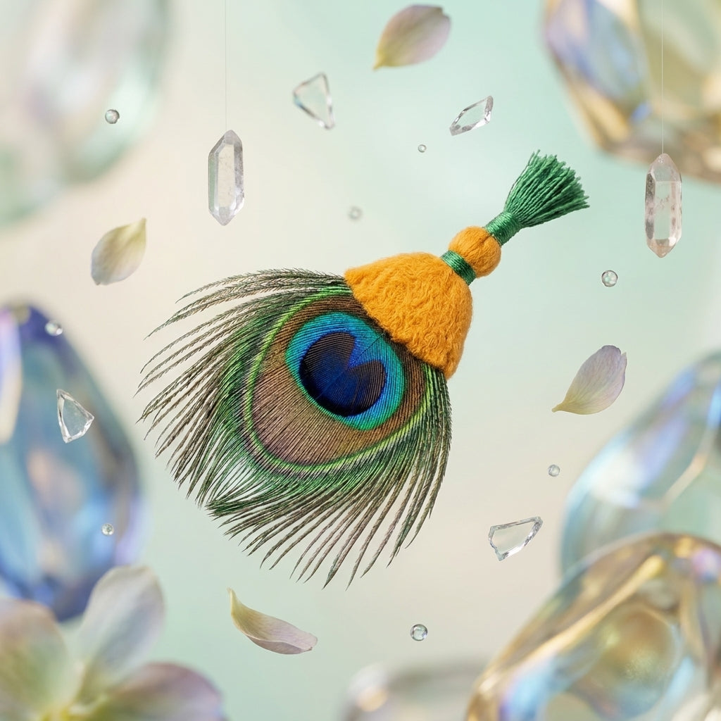 Peacock Feather Kalangi for Deity Crown Decoration