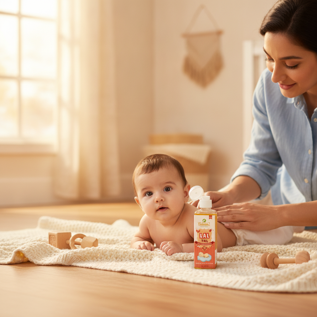 Lal Tail Baby Massage Oil  – Gentle Baby Care