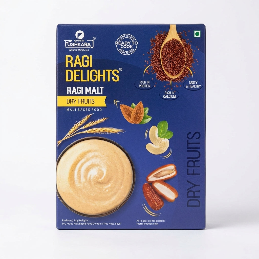 Nachani Satva: Sprouted Ragi Malt with Premium Dry Fruits