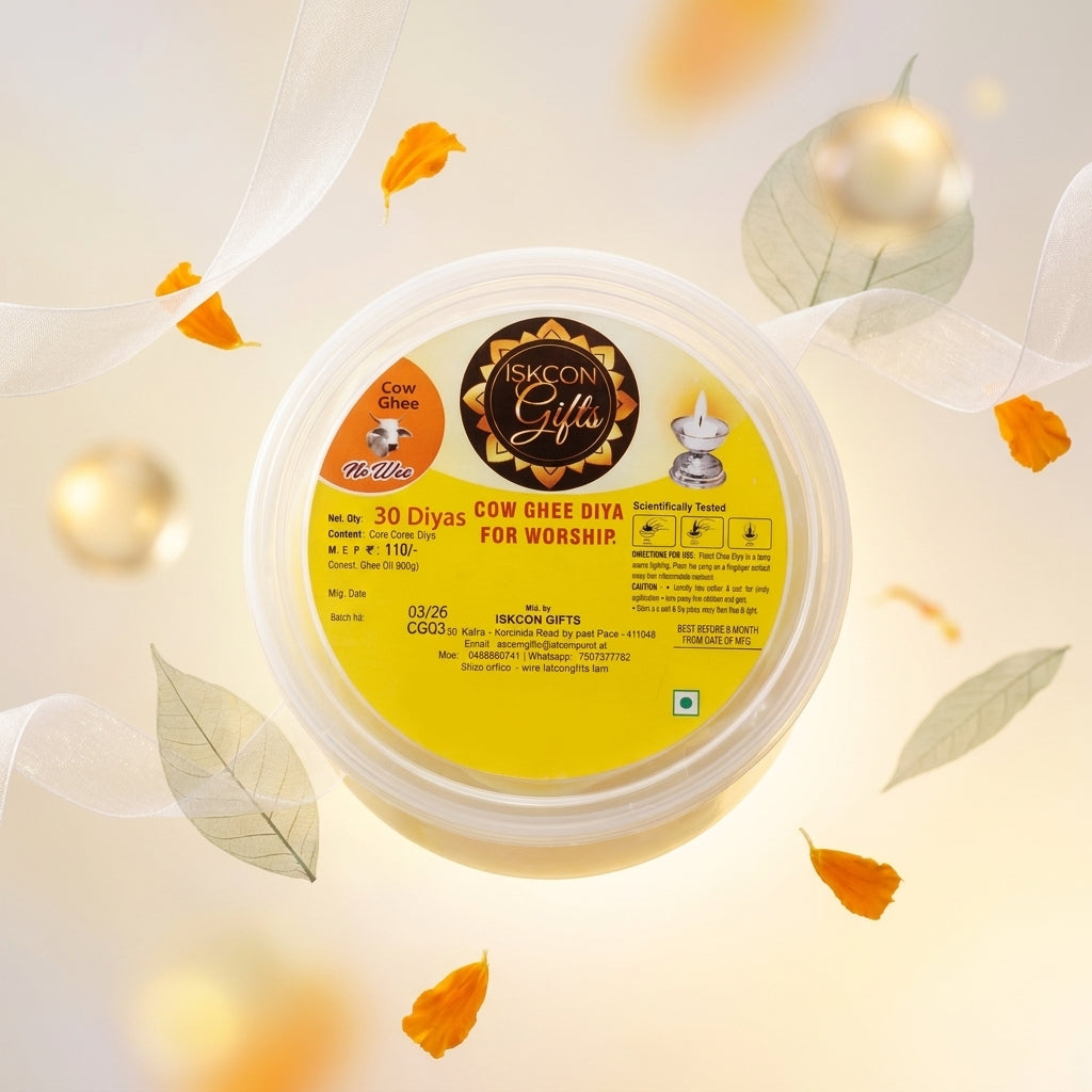 Cow Ghee Golden Ready Diya Wicks (Pack of 30)