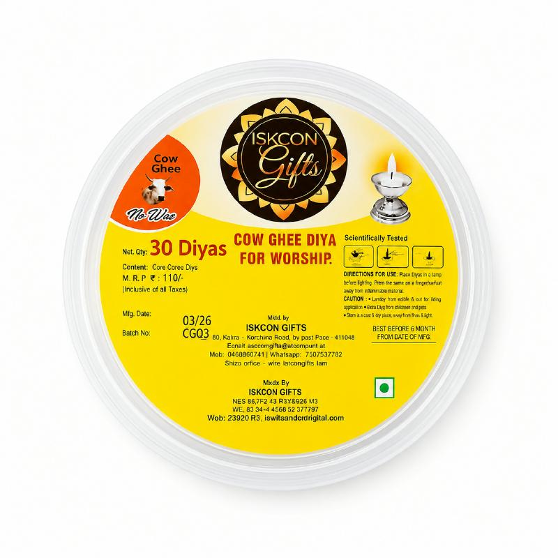 Pure Cow Ghee Platinum Ready Diya Wicks (Pack of 100)
