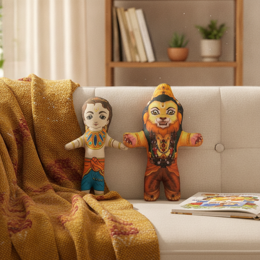 Soft Toy - Narsimha with Prahlad