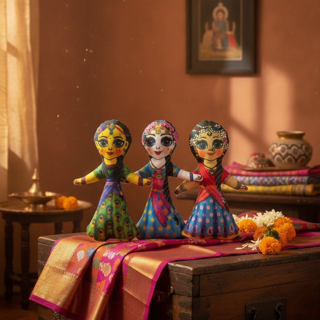 Soft Toy -  Radha with Sakhi