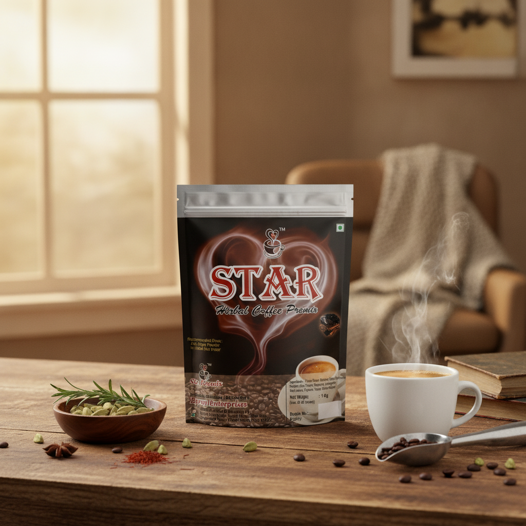 Star Premix Herbal Coffee: Wellness Drink Mix ( 1 KG )