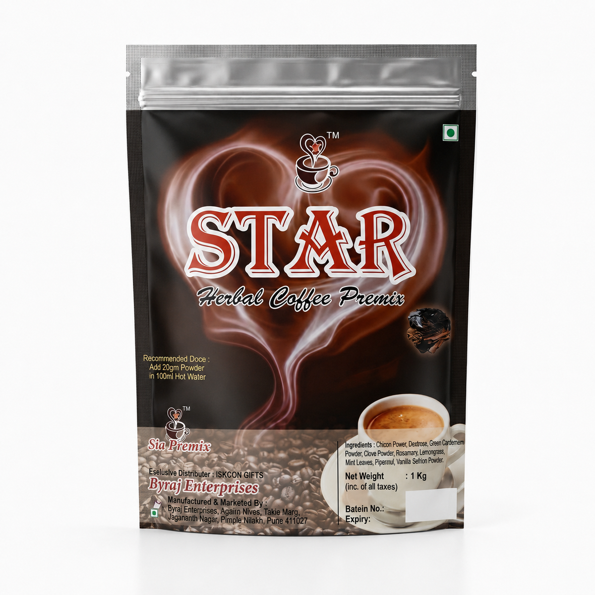 Star Premix Herbal Coffee: Wellness Drink Mix ( 1 KG )