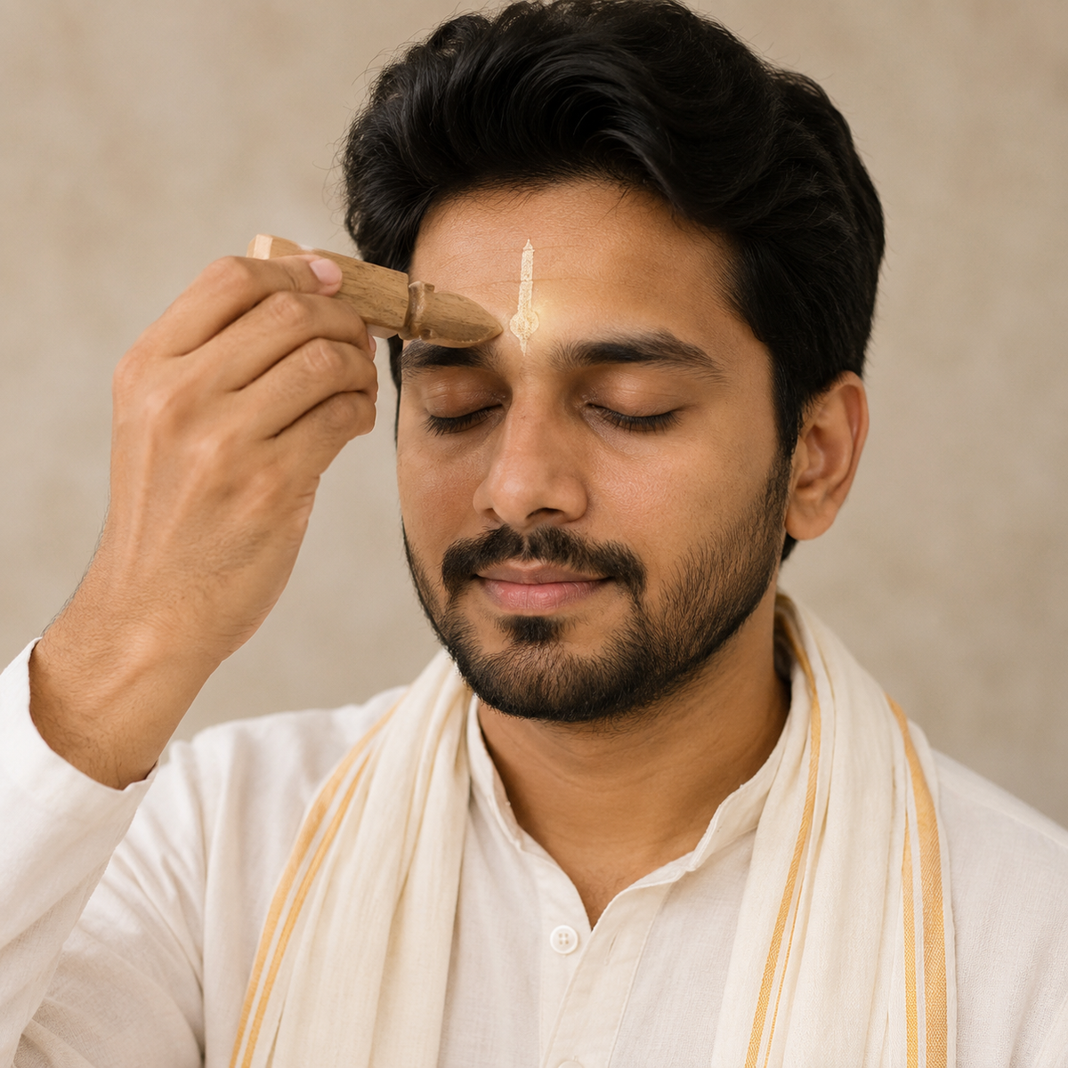 Wooden Tilak Marker – Traditional Spiritual Marking Tool