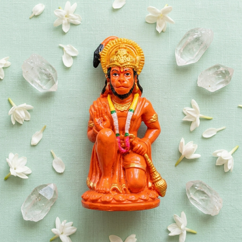 Hanuman Sitting Orange 5 INCH