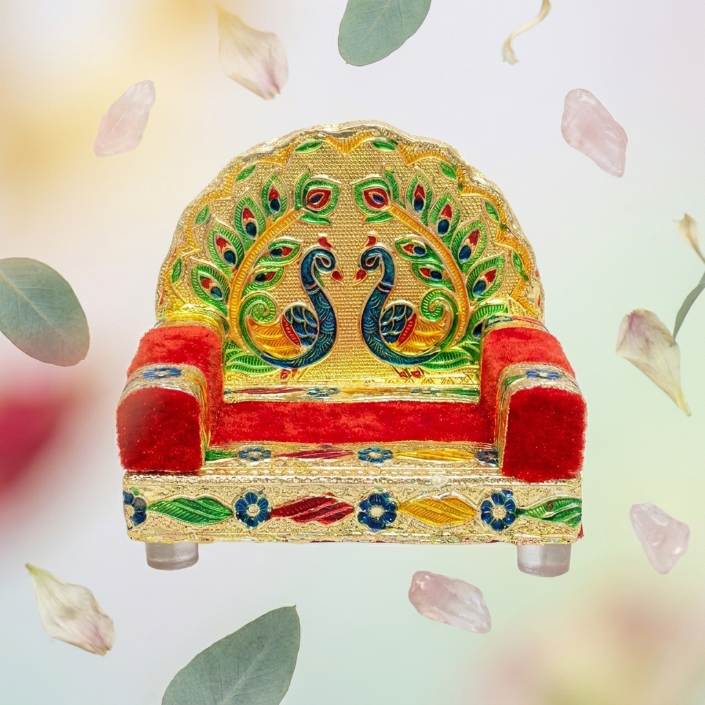 Simhasan Single Peacock Wooden - ( No:2 )