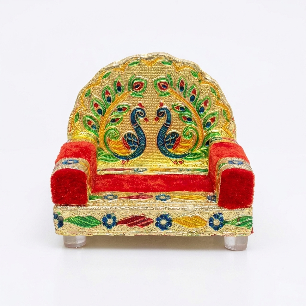 Simhasan Single Peacock Wooden - ( No:2 )