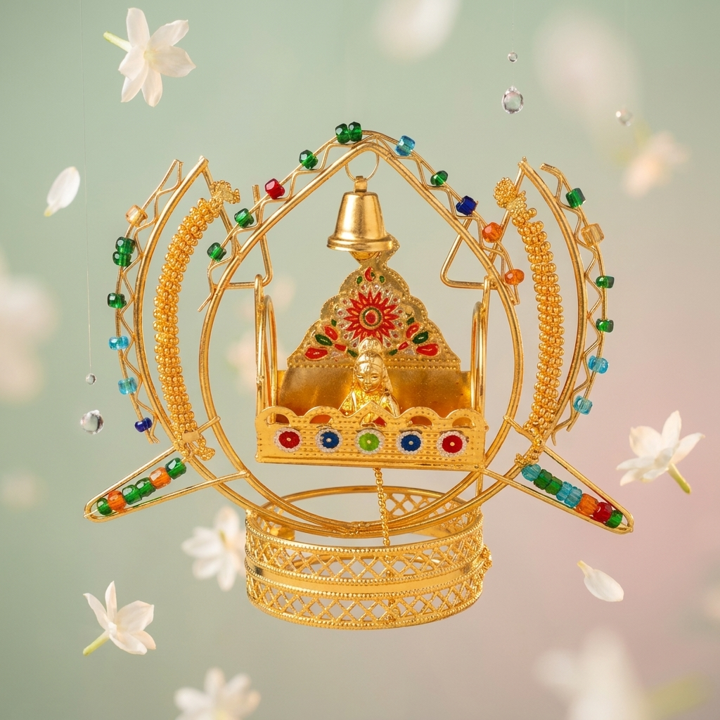 Jhulla Metal Lotus Small ( Round base )